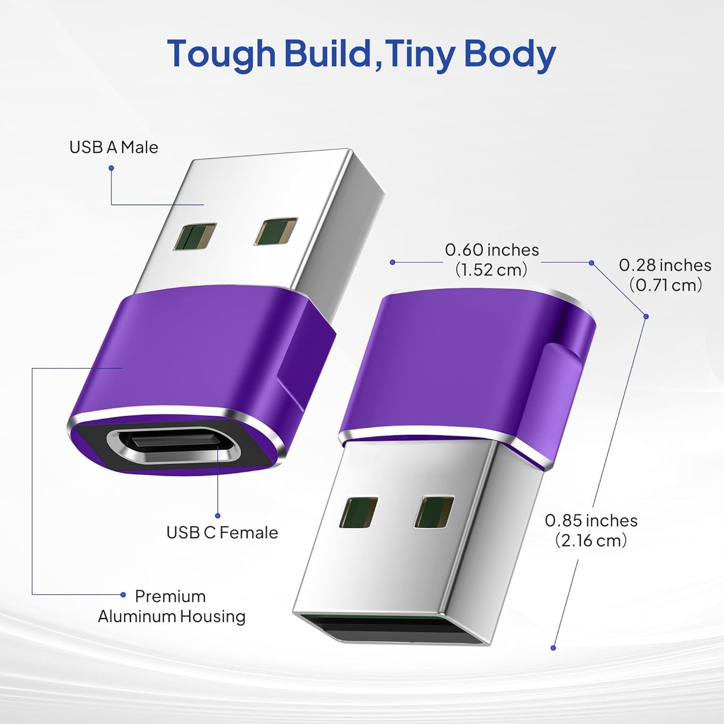 Elebase for Apple Watch SE 3 Adapter,USB to USB C Adaptor 4 Pack,Type C Female to USB A Male Charger Connector for iWatch 11 10,iPhone 16 15 Plus Pro Max,iPad 8 8th 9 9th 10th Air 4th 5 5th Mini 6 6th