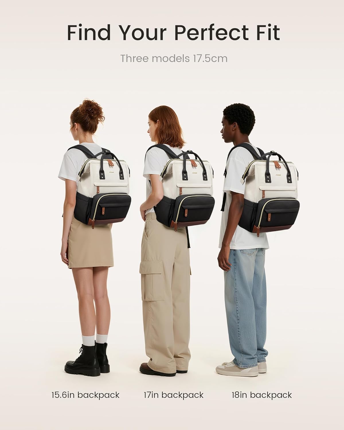 LOVEVOOK Laptop Backpack for Women, 17 Inch Work Business Backpacks Purse With Large Capacity, Waterproof Nurse Bag College Bookbag for School, Waterproof Casual Daypack for Travel