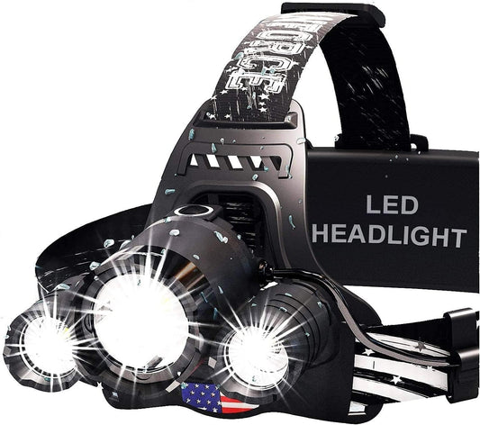 DanForce Headlamp. USB Rechargeable LED Head Lamp. Ultra Bright LUMINUS 1080 Lumen Headlamp