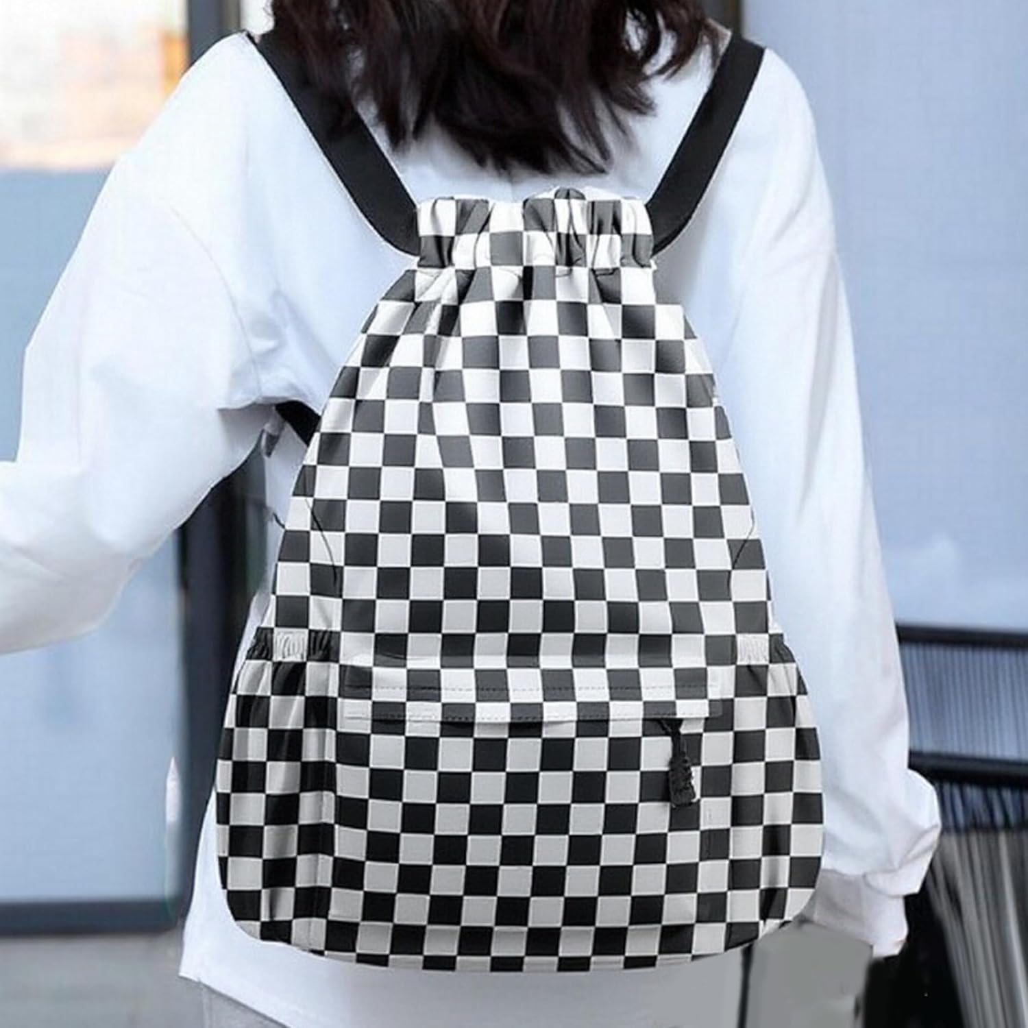 Drawstring Backpack for Women Drawstring Gym Bag Water Resistant Small Cinch Sack Pull String