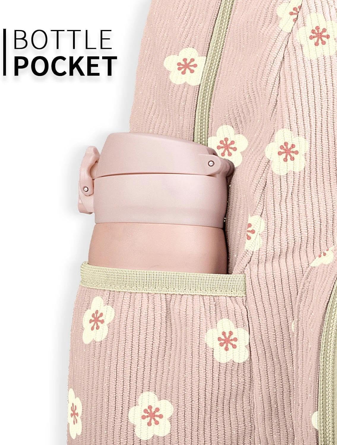 Corduroy Kids Backpack for Girls, Girls Backpack 5-9, Kindergarten Elementary School Bookbag for Girl 15.3" H Fit Folder