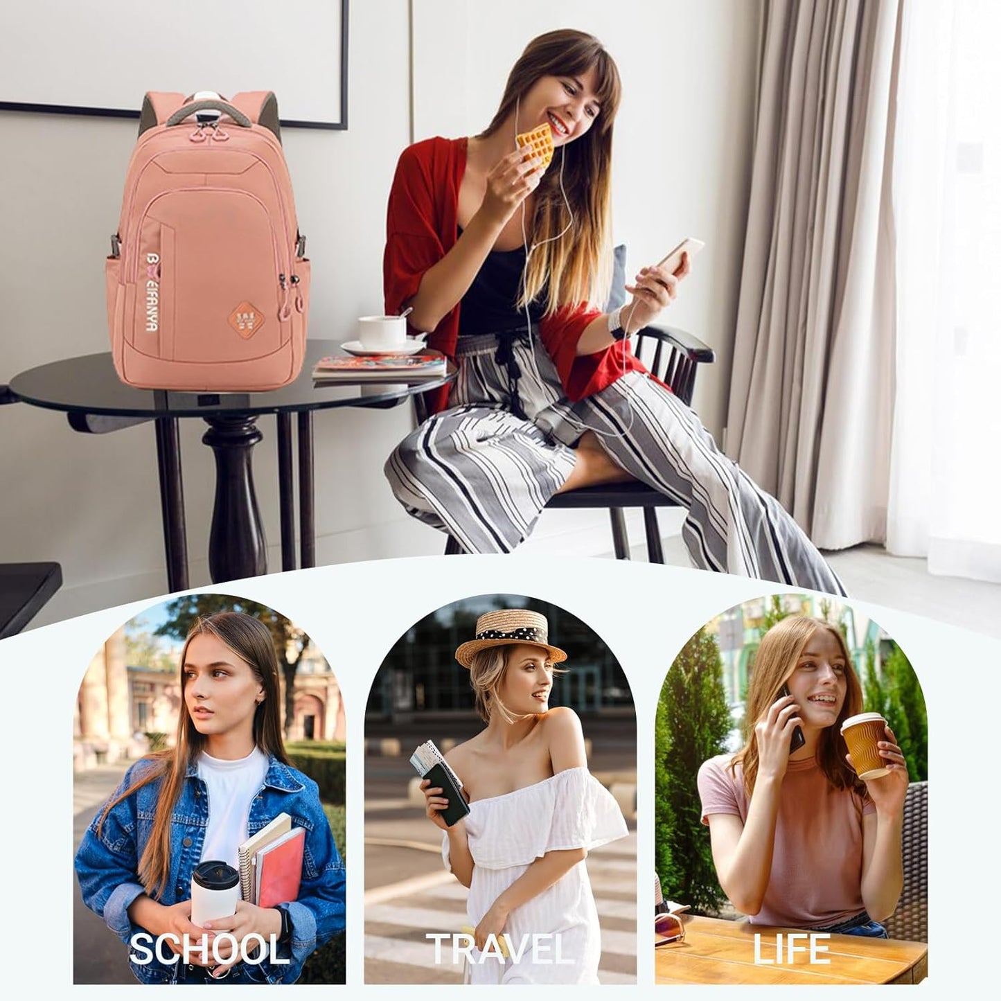 Kids Backpacks for School Teens Girls Cute Backpack for School Bookbag Women Travel Student Large