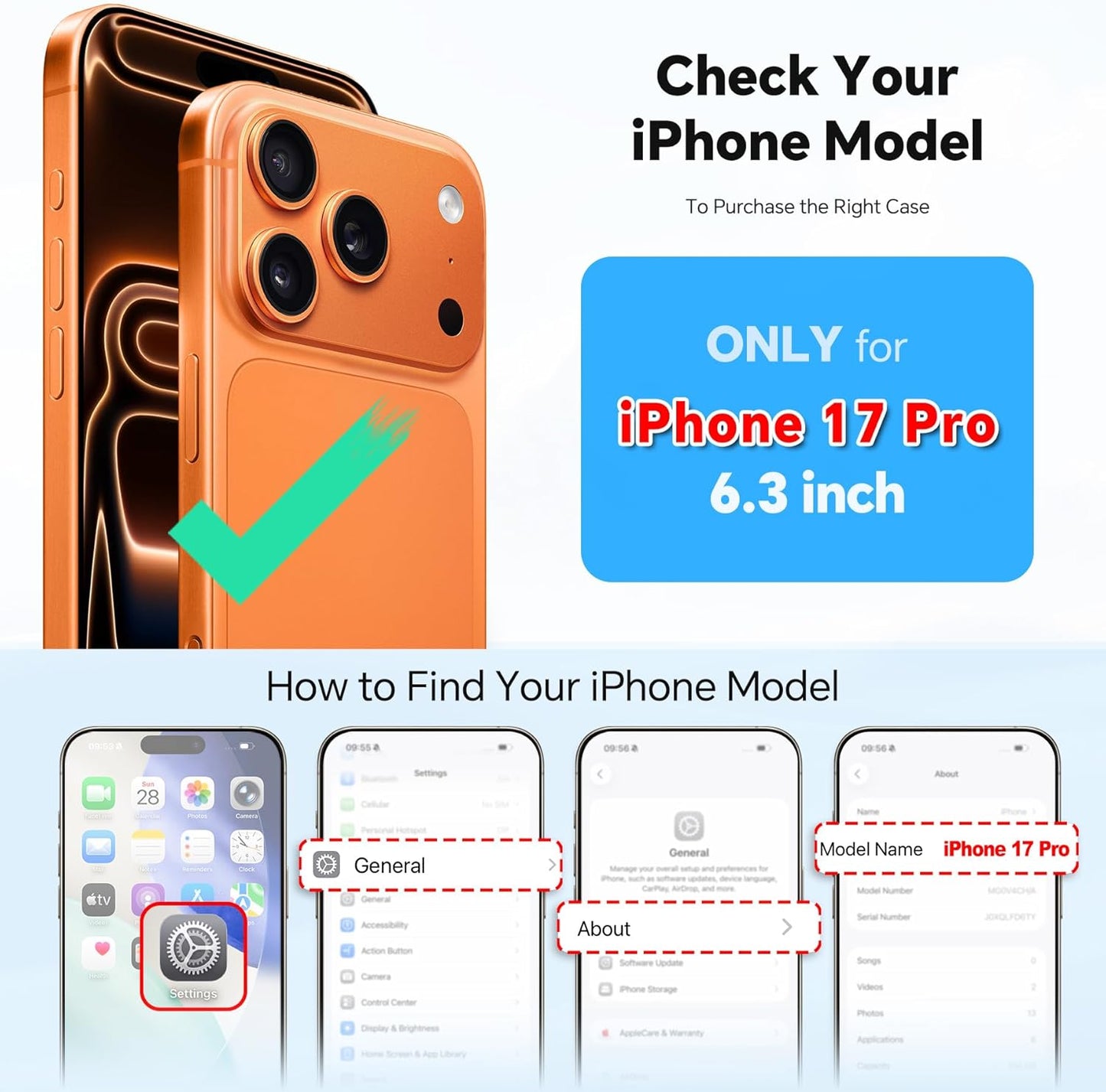 TUCCH Removable Crossbody Case Wallet for iPhone 17 Pro (6.3") 2025, Wireless Charging, RFID Blocking 9 Card Slots, Lanyard, Wrist Strap, Zipper Pocket, PU Leather, Stand Magnetic Cover, Light Blue