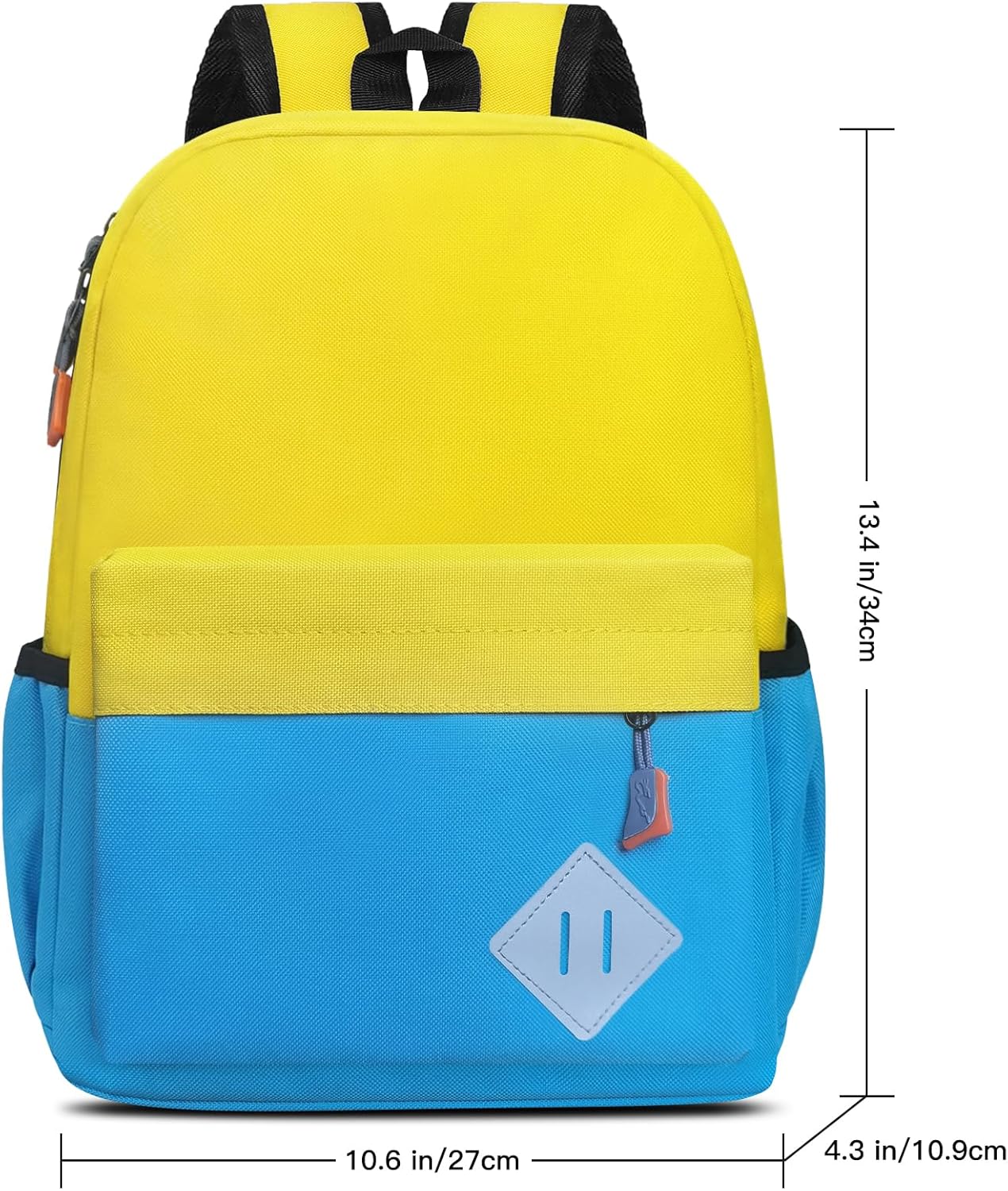 Little Kids Backpack for Girls Boys - Toddler Preschool Backpack School Bag Cute Kindergarten Backpack for Aged 3-6, Yellow Blue