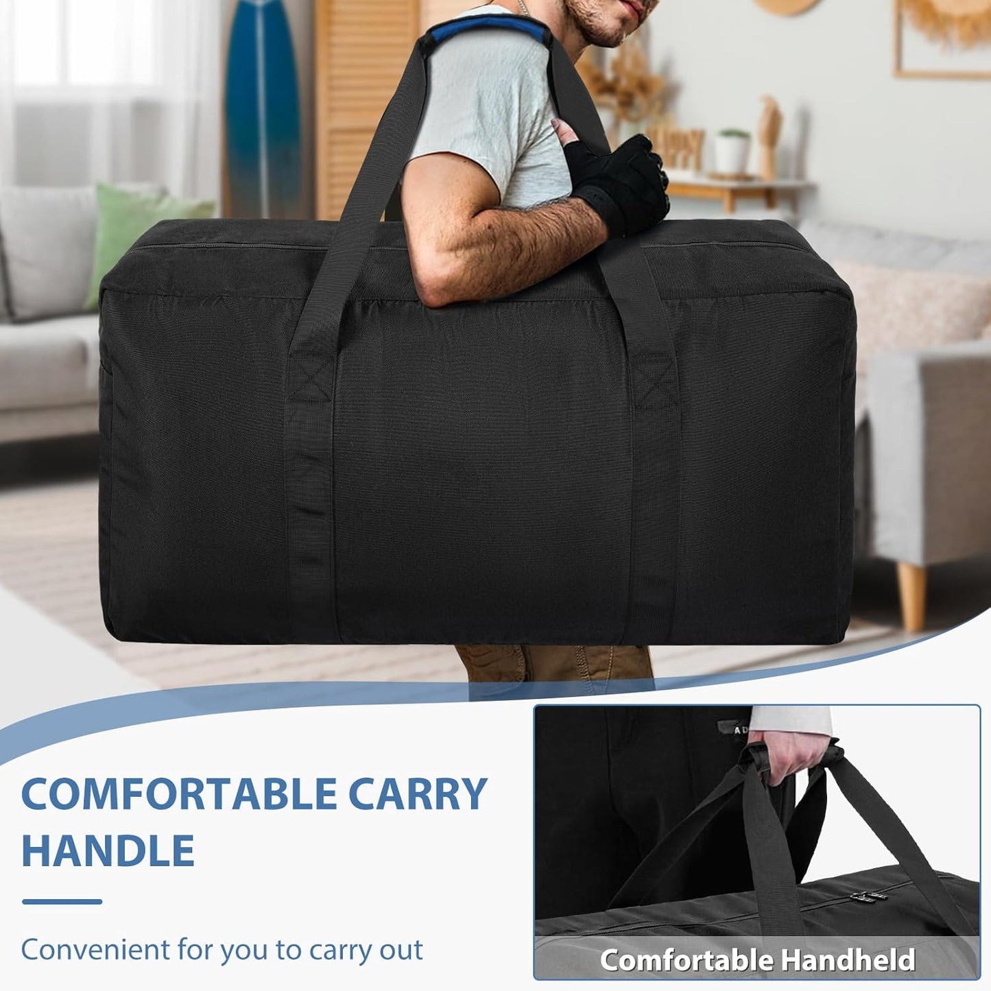 Large Travel Duffle Bag, 102L Gear Bag for Men and Women, Storage Bag Ideal for Overnight Camping and Weekend Getaways