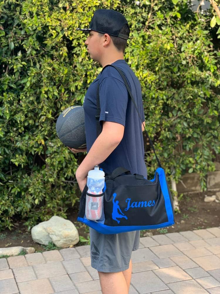 Personalized Kids 18 Inch Sport Duffel Bag With Custom Name & Text - Tennis