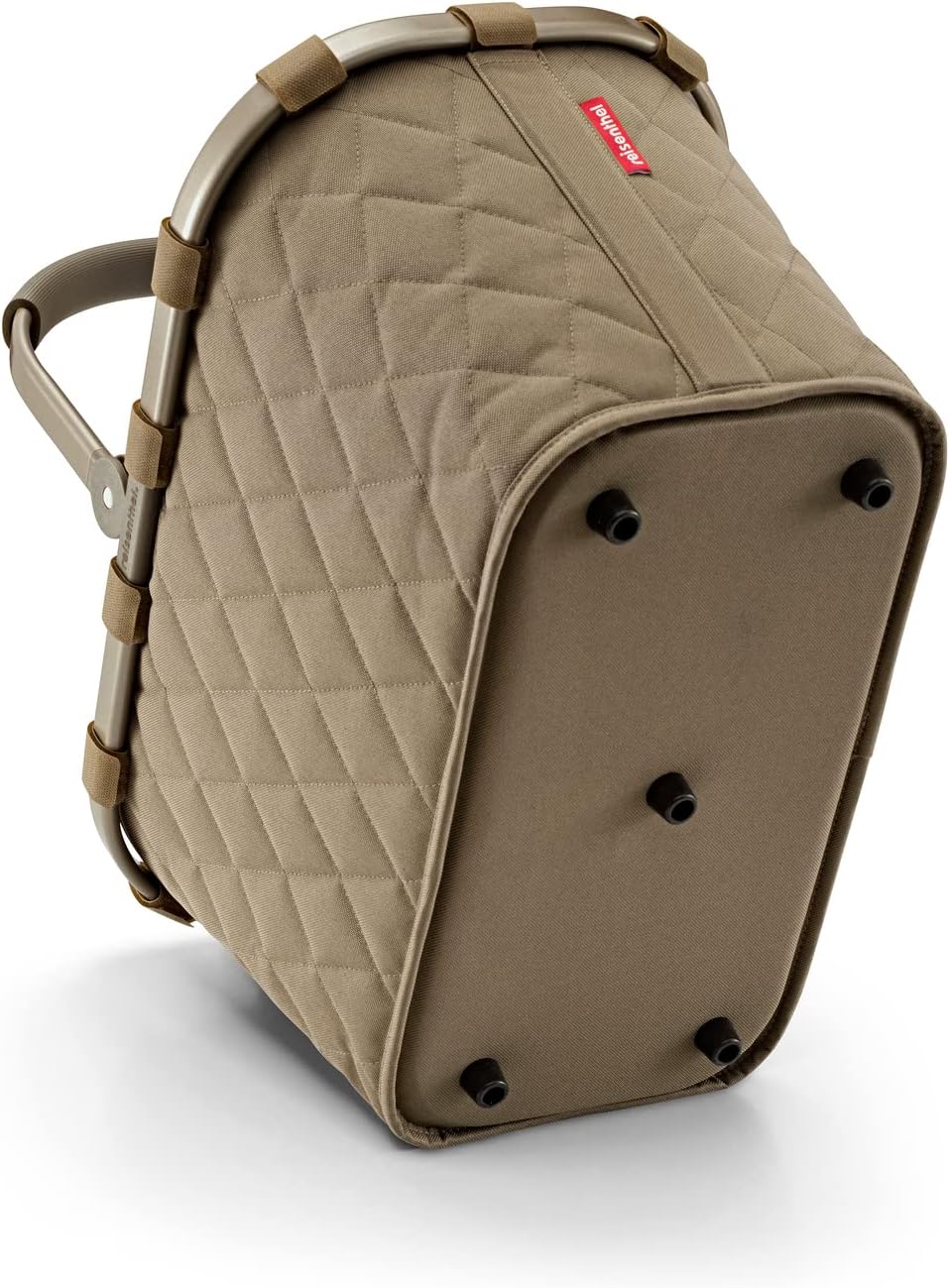 reisenthel carrybag frame rhombus olive - Sturdy shopping basket with plenty of storage space and practical inner pocket - Elegant and water-repellent design