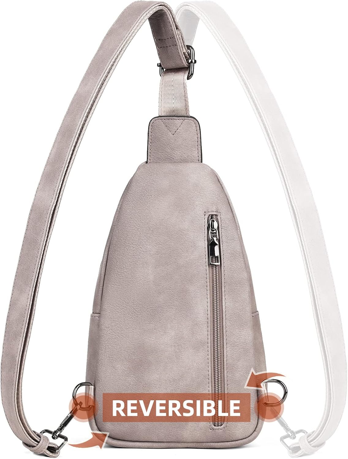 MASINTOR Sling Bag for Women - Crossbody Bags Fanny Pack with Vegan Leather - Adjustable Sling Backack for Travel