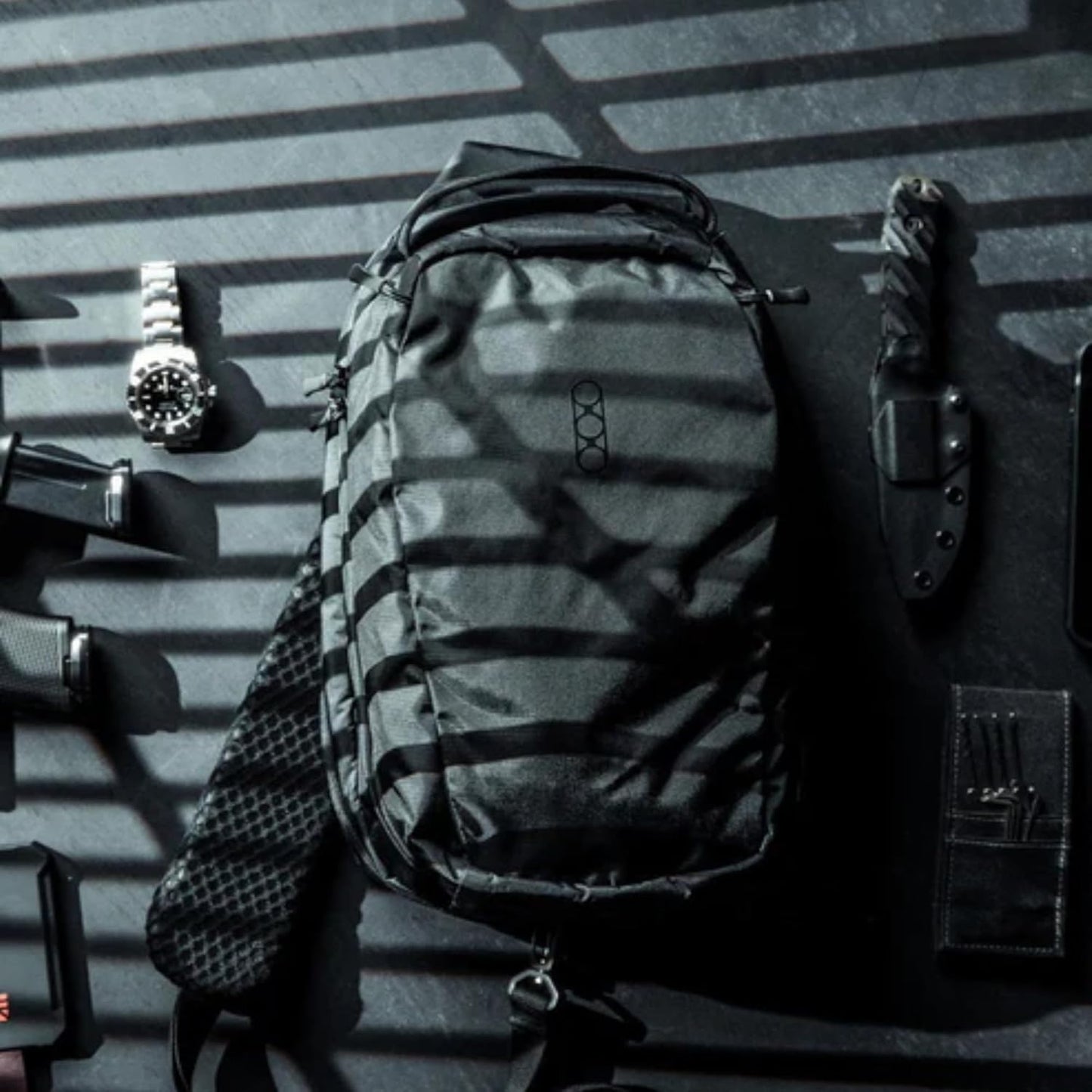 Eberlestock Fade Sling Tactical Crossbody Bag – EDC Backpack with CC Compartment, Hydration Port, Loop Pockets, 573 Cu In