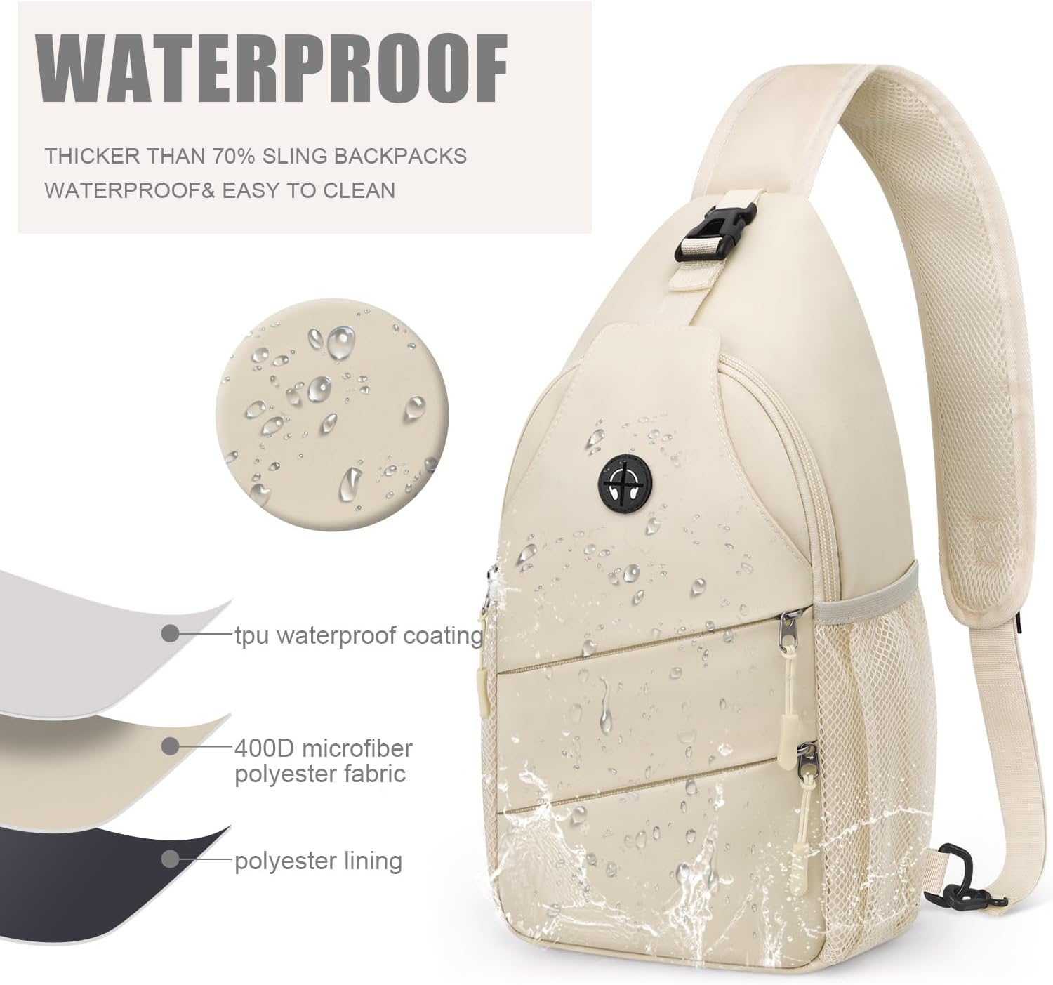 Crossbody Bags for Women Men Trendy Sling Bag Backpack Casual Chest Bag with Convertible Shoulder