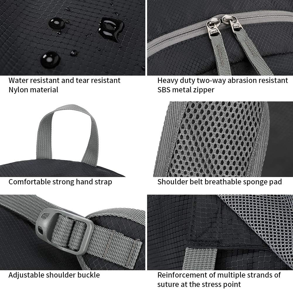 FENGDONG 35L Lightweight Foldable Waterproof Packable Travel Small Hiking Backpack Daypack for men women