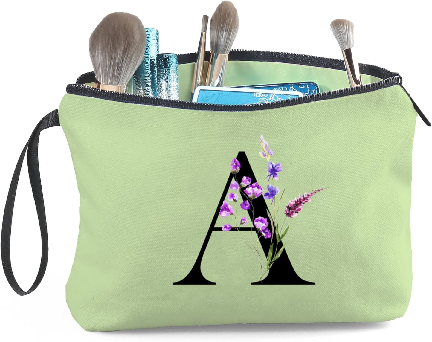 SEAMOON Maid of Honor Friendship Birthday Gifts for Women Her Aunt Sister Bridesmaid Coworkers Bride Personalized Makeup Cosmetic bag with Mirror Mothers Day Christmas Graduation A