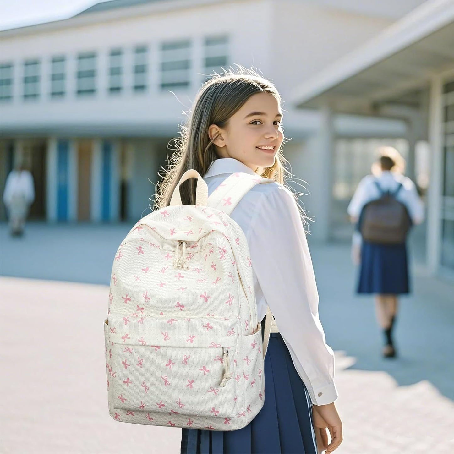 LEDAOU Backpack for Girls School Bag Kids Bookbag Teen Backpack Set Daypack with Lunch Bag and Pencil Case