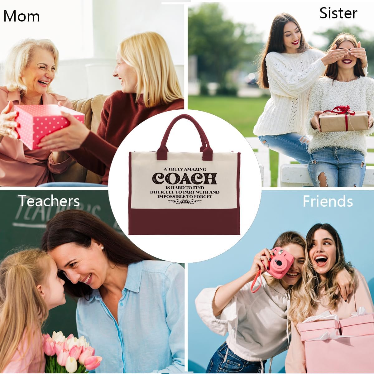 Cotton Canvas Tote Bag for Women, Canvas Tote Bag for Gifting, Tote Bag Gift for Coach, Farewell Gift for Coach, Beach Canvas Tote, Coach Thank You Gift, A Truly Amazing Coach is Hard To Find A1