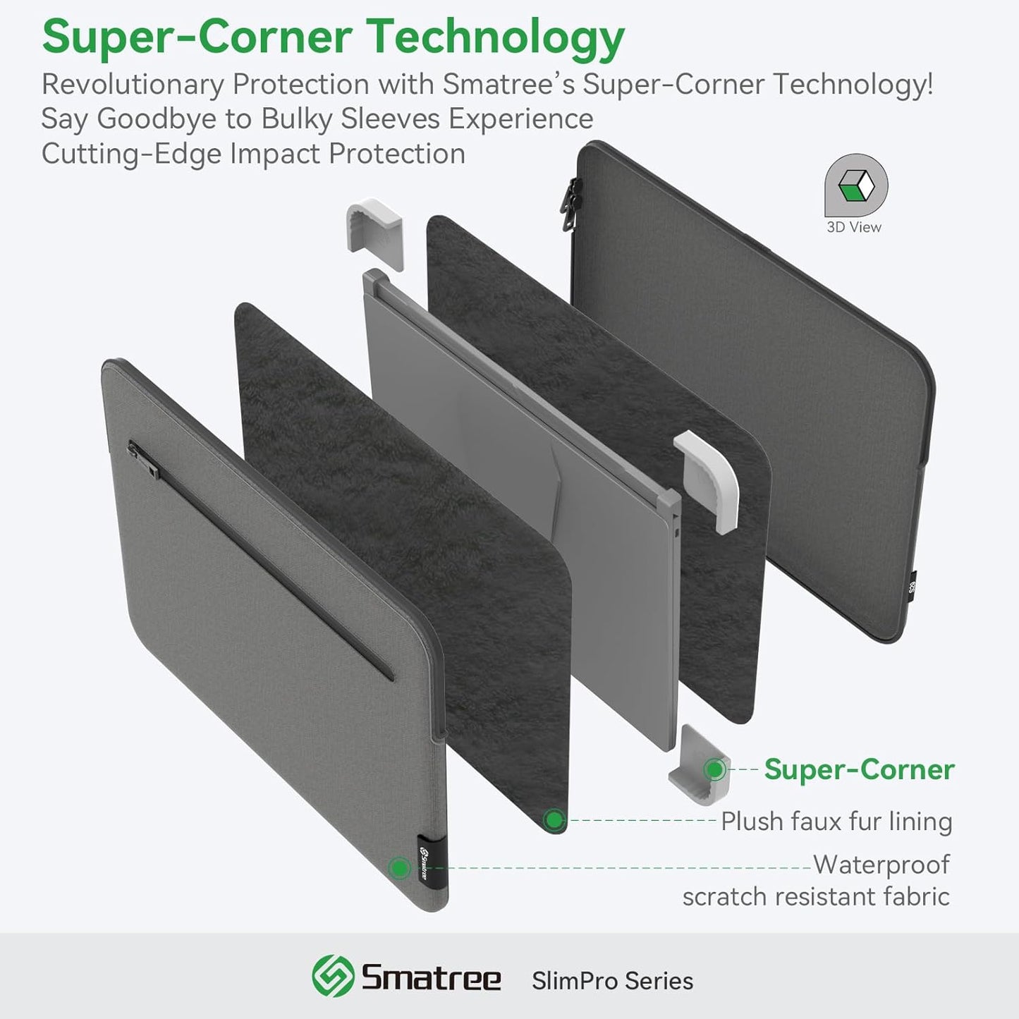 Smatree SlimPro Laptop Sleeve Case for 15.6 inch MSI Stealth GS66