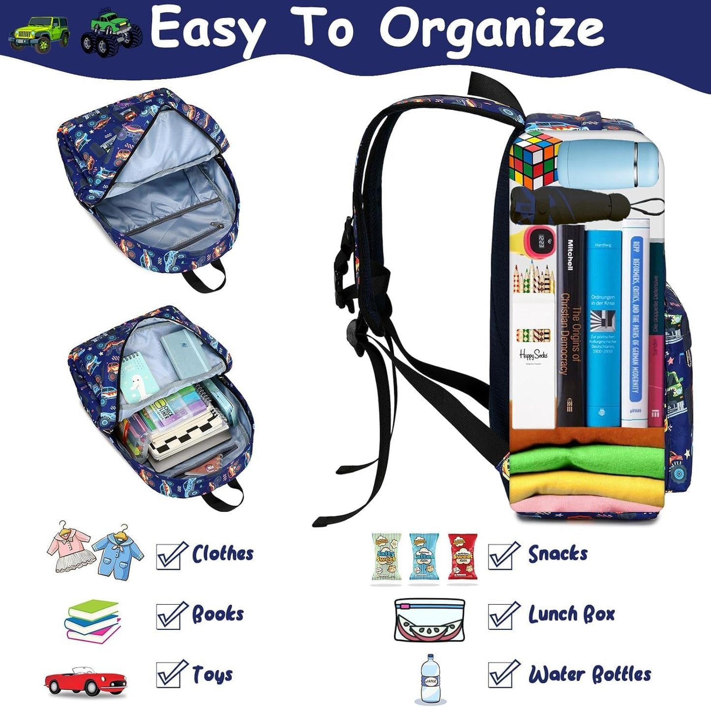 CAMTOP Preschool Backpack for Kids Boys Girls Toddler Backpack Kindergarten School Bookbags for Age 3-8