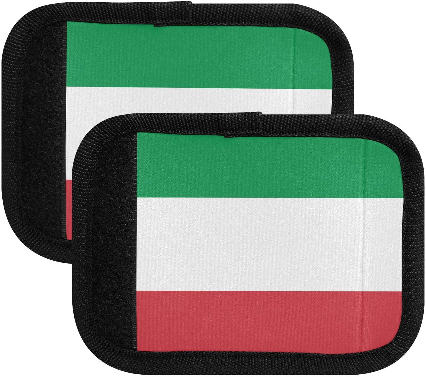 Italian Flag 2 Pack Luggage Handle Wrap for Suitcase Luggage Identifier Travel Tags Handle Protection Sleeve Cover