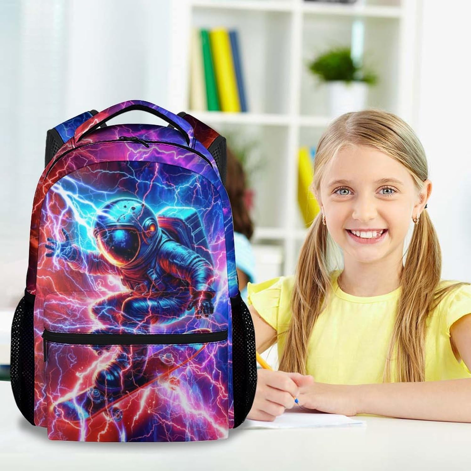 School Backpack for Kids - 17 Inch Cool Planet Backpacks for Boys 4-6 - Lightweight Durable Travel