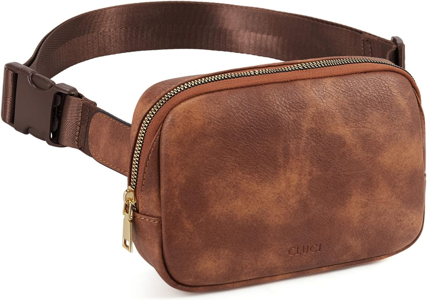CLUCI Belt Bag for Women, Mini Everywhere Crossbody Waist Bag Adjustable Strap, Vegan Leather Women's Fanny Pack