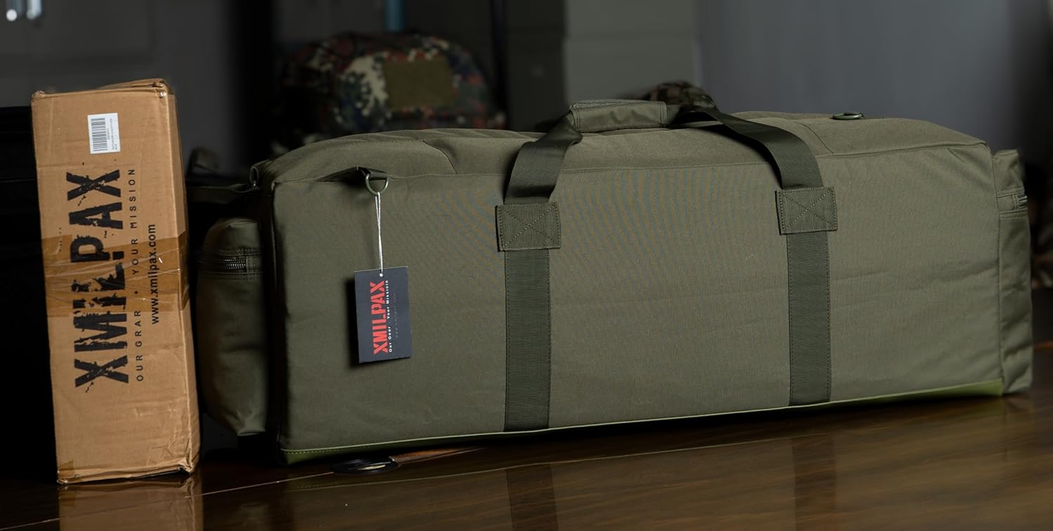 Large Military Duffle Bag Tactical Gear Load Out Bag Deployment Cargo Bag Travel Sports Equipment