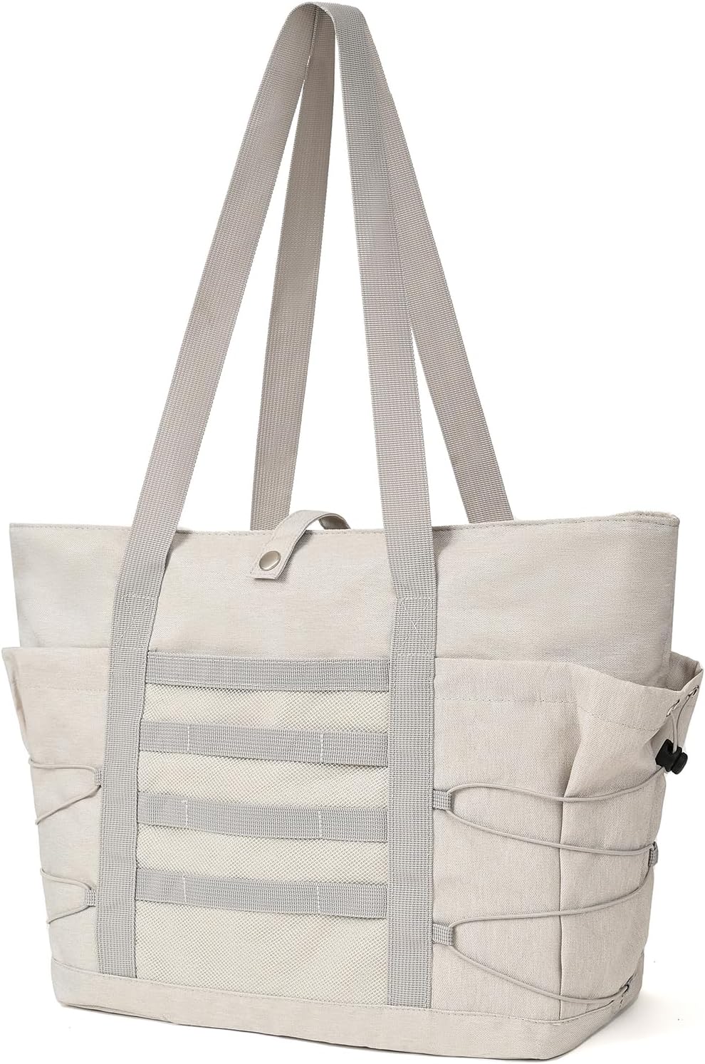 Travel Tote Bags for Women - Foldable Beach Bag Waterproof Zipper Gym Sports Shopping Bag with Trolley Sleeve