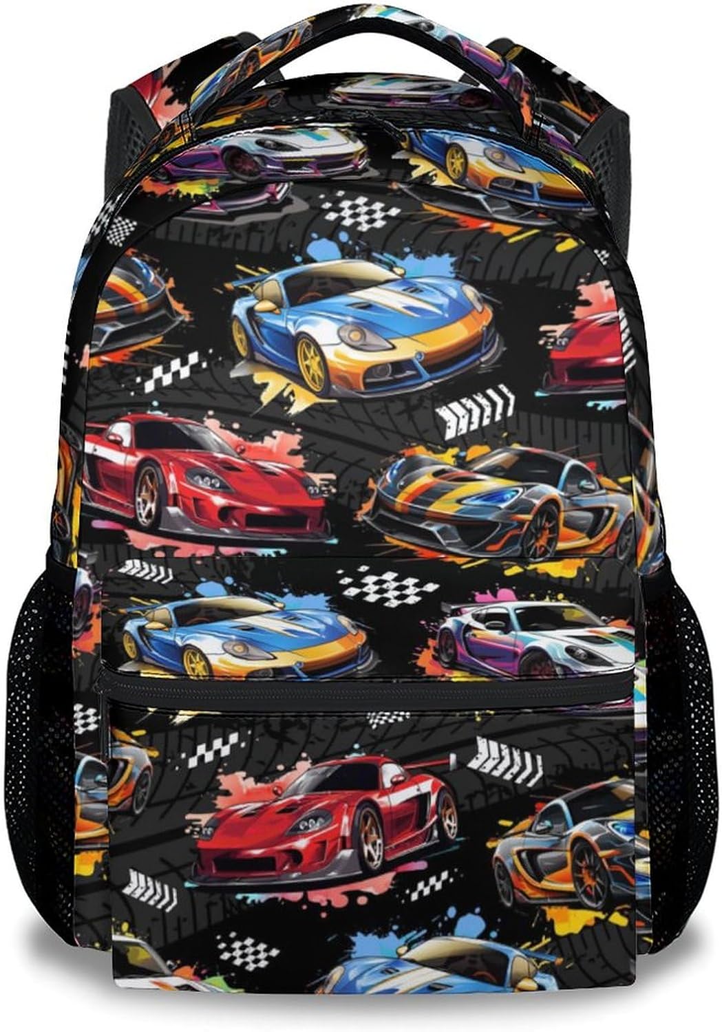 Boys Backpack - Racing Car Backpacks for Kids - Toddler Bookbag for Children - Lightweight School Bag for Kindergarten/Preschool/Elementary(17 Inch)