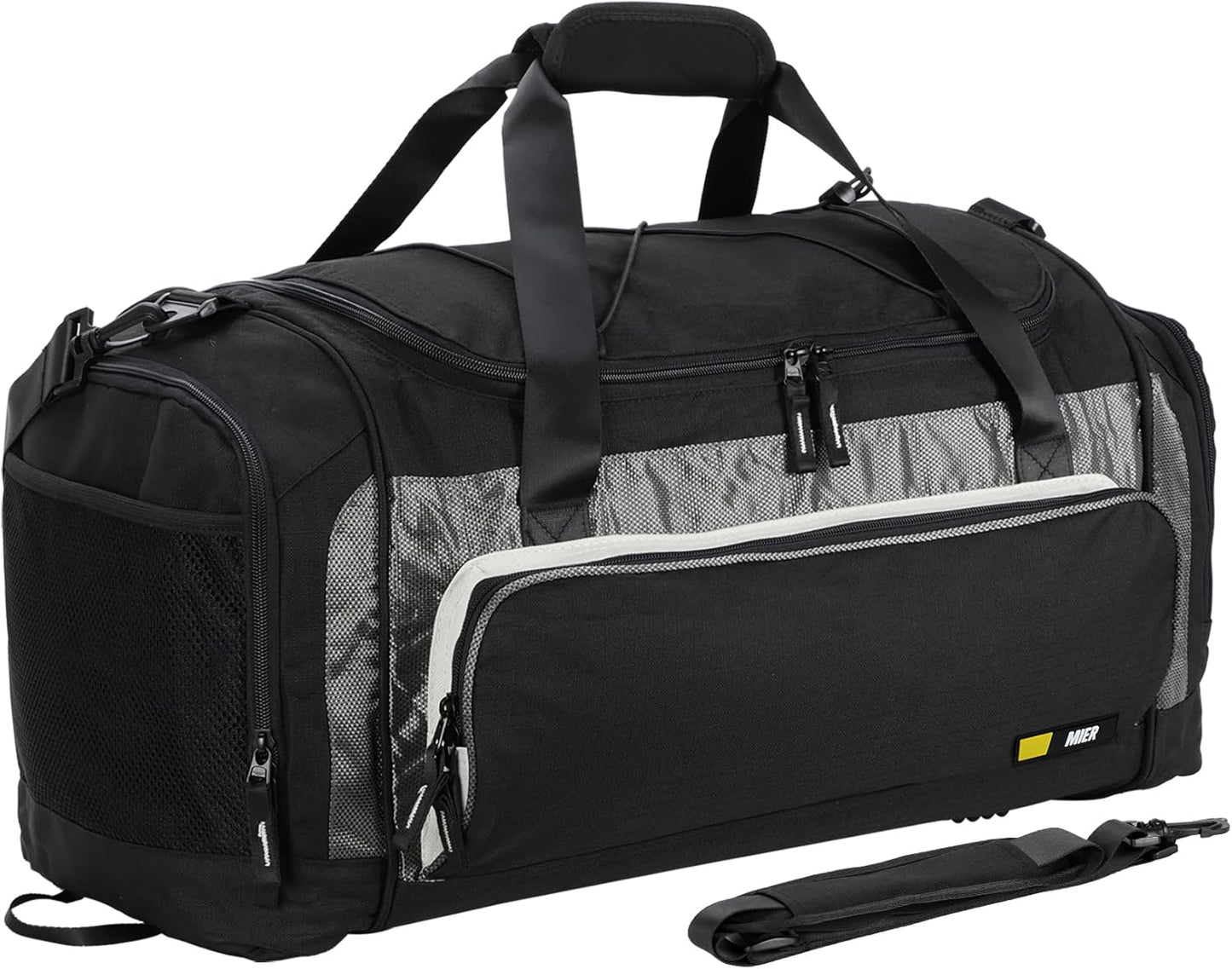 MIER Large Gym Bag for Men Sports Duffle Bag with Shoe Compartment 60L Lightweight Duffel Bags for Workout Fitness Travel