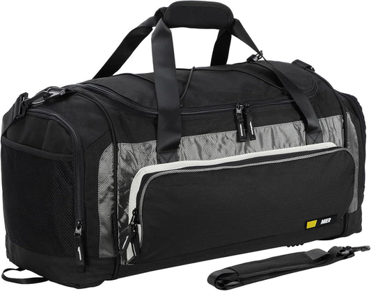 MIER Large Gym Bag for Men Sports Duffle Bag with Shoe Compartment 60L Lightweight Duffel Bags for Workout Fitness Travel