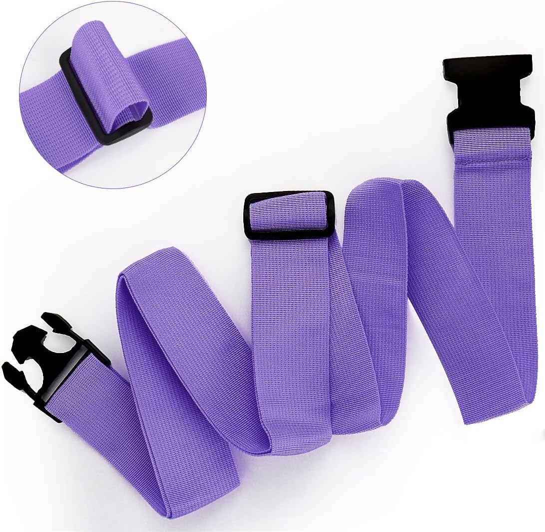 2Pack Luggage Straps for Suitcases, Travel Connector for Carry On Bag, Add Bag to Connect Two