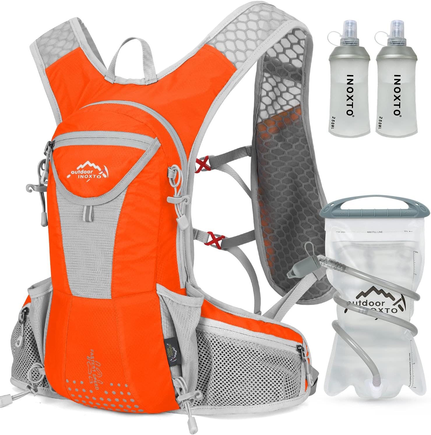 Hydration Pack Backpack, Lightweight Water Backpack with 2L Leakproof Hydration Bladder Daypack for