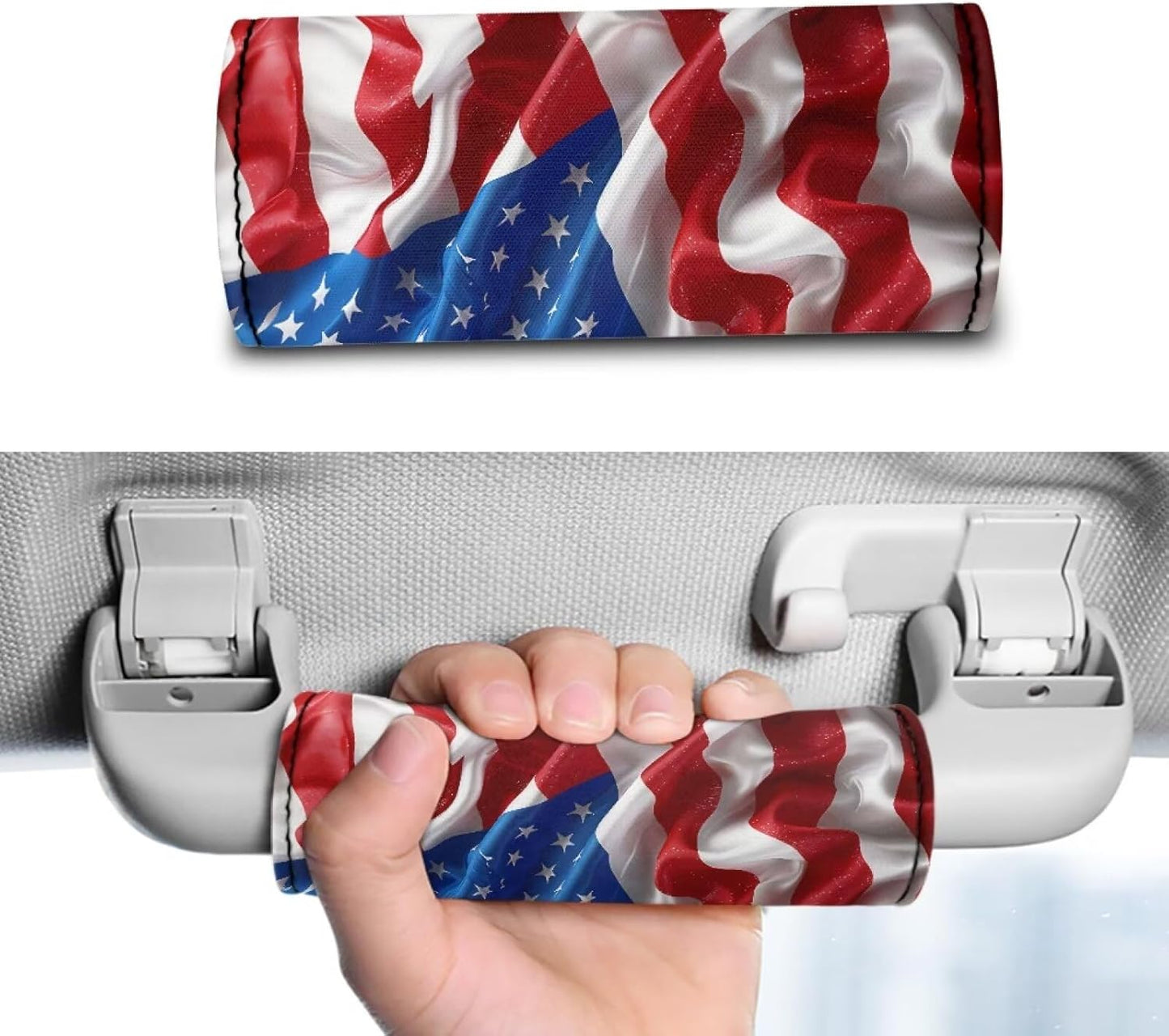 Patriotic Flag Luggage Handle Wraps for Suitcase 2 Pack Door Handle Protection Sleeve Cover Neoprene Travel Accessories