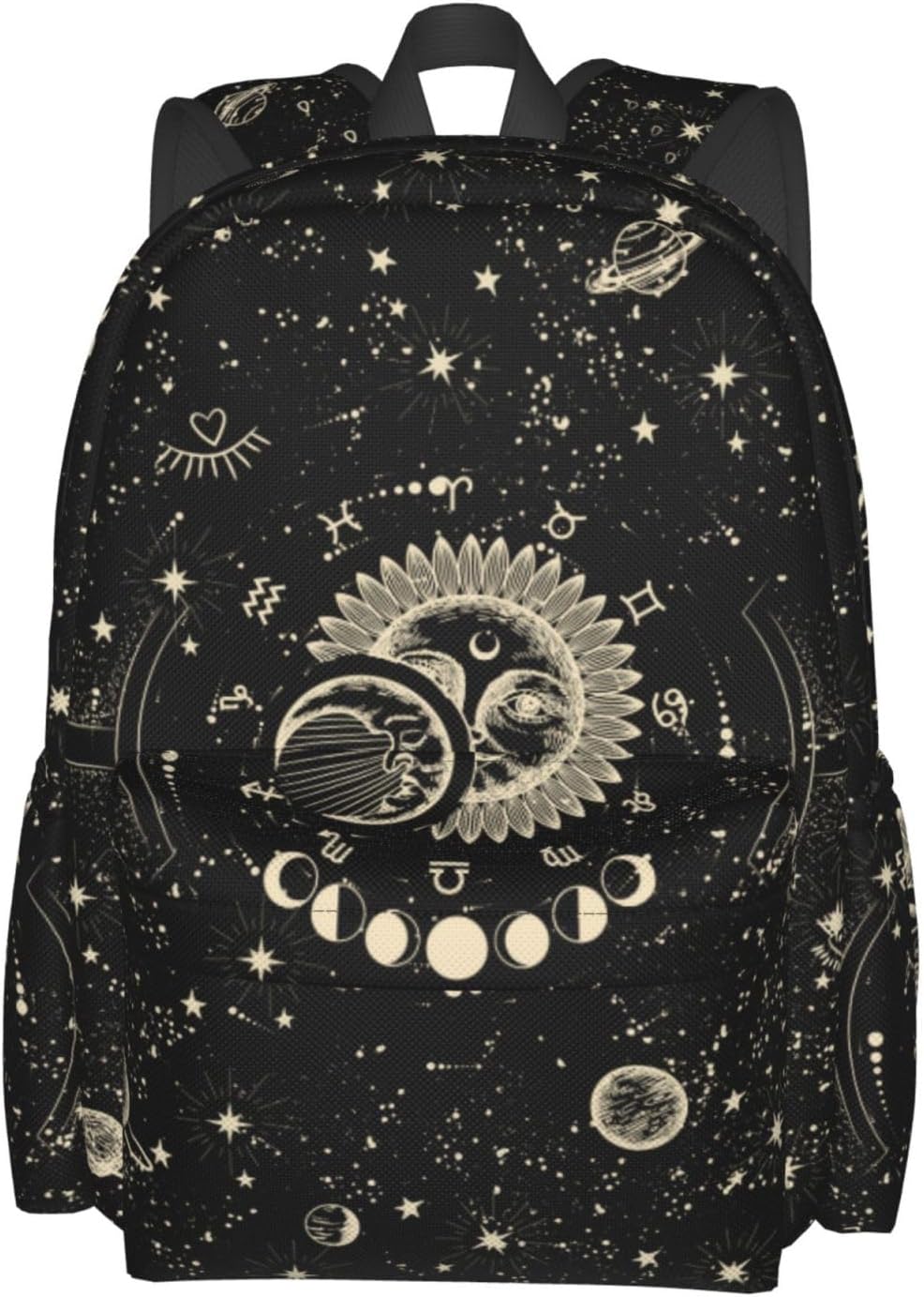Moon And Sun Backpack School Bag Lightweight Bookbag Laptop Travel Daypack For Kids Girls Boys Teens