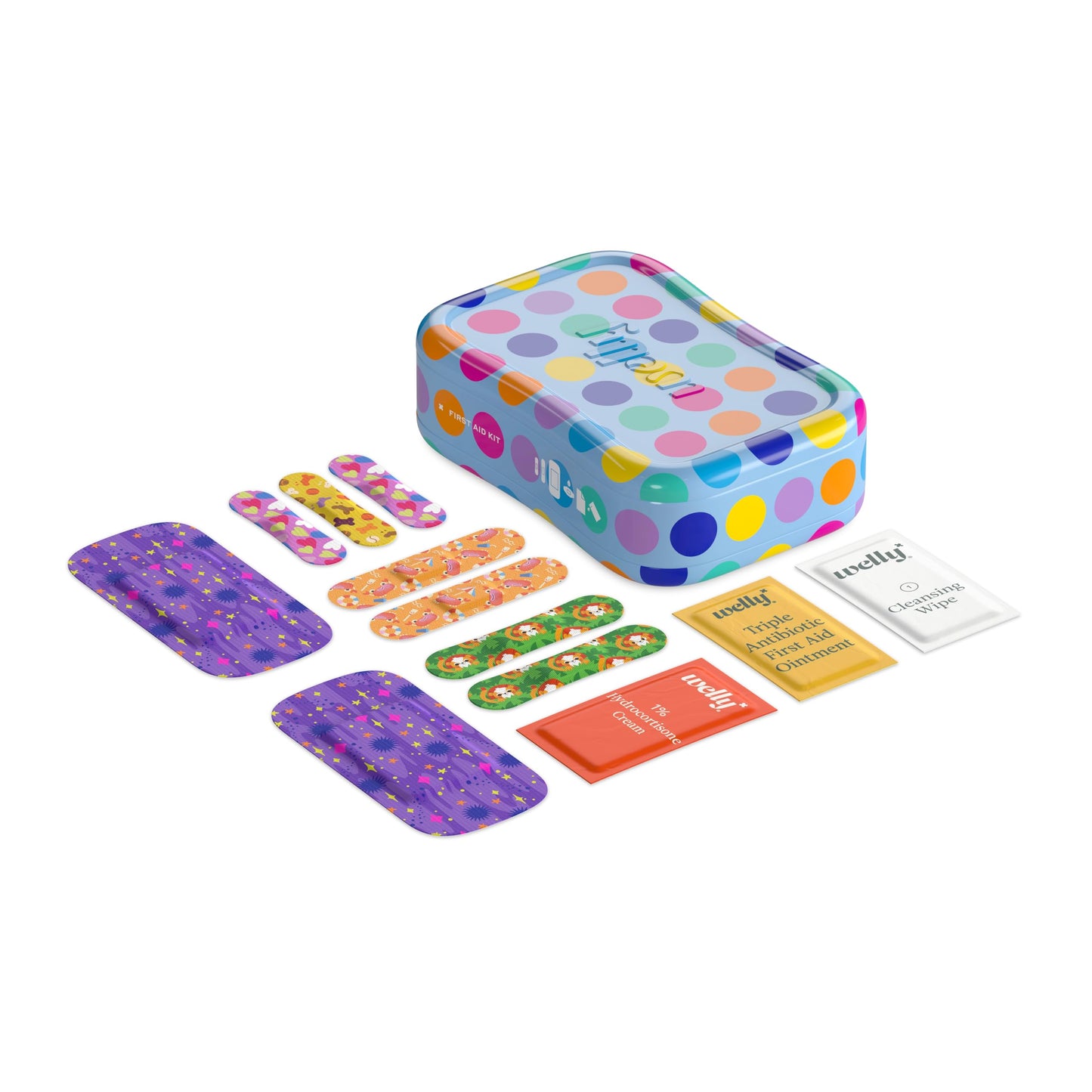 Welly First Aid Kit - Bravery Badges in Flexible Fabric and Waterproof, Singe Use Ointments Triple