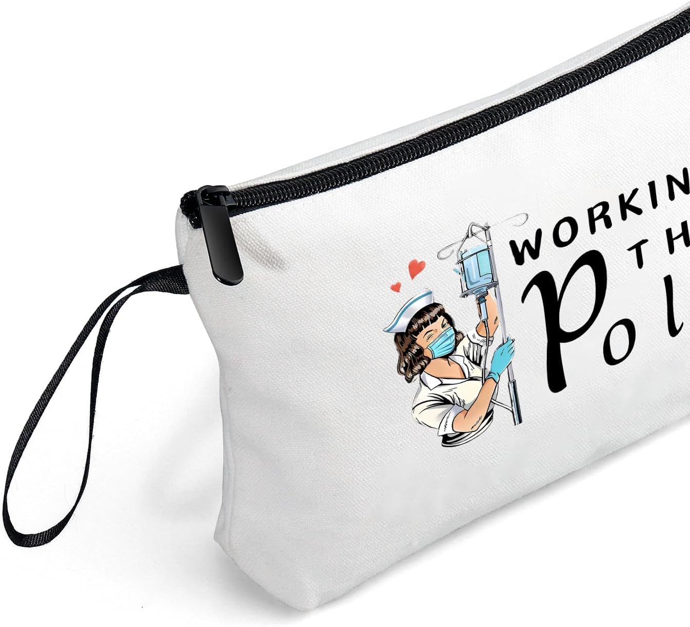 SEAMOON Nurse Zipper Makeup Cosmetic Bag Nursing Rn Graduation Funny Appreciation Gifts Bulk New Future Registered Nurse Accessories for Work