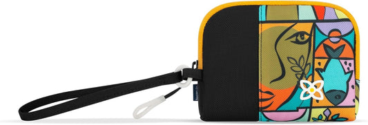 Sherpani Jolie, Lightweight Travel Pouch, Cosmetic Bag, Recycled Wristlet Bag, Toiletry Bag for Women, Travel Gift (Cloud9, Small)