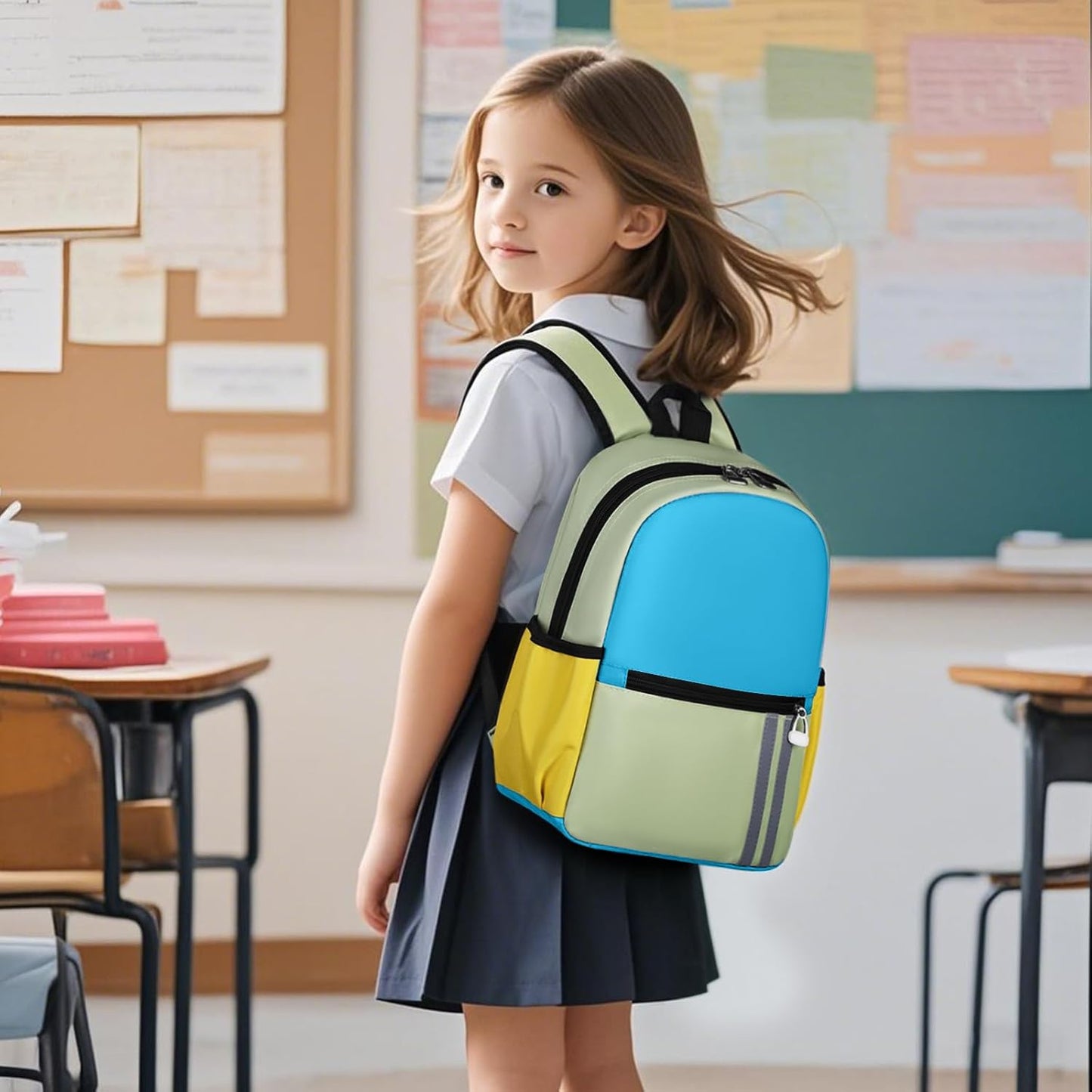 Kids Backpack for Boys Kindergarten School Backpack 14 inch Bookbag for Boys 4-8