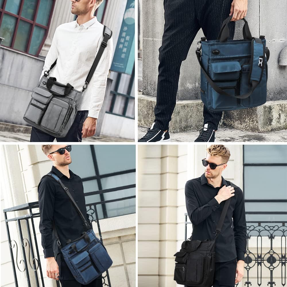 Mens Messenger Bag Laptop Shoulder Bag Computer Work Office Bag Waterproof Briefcases for Travel Work
