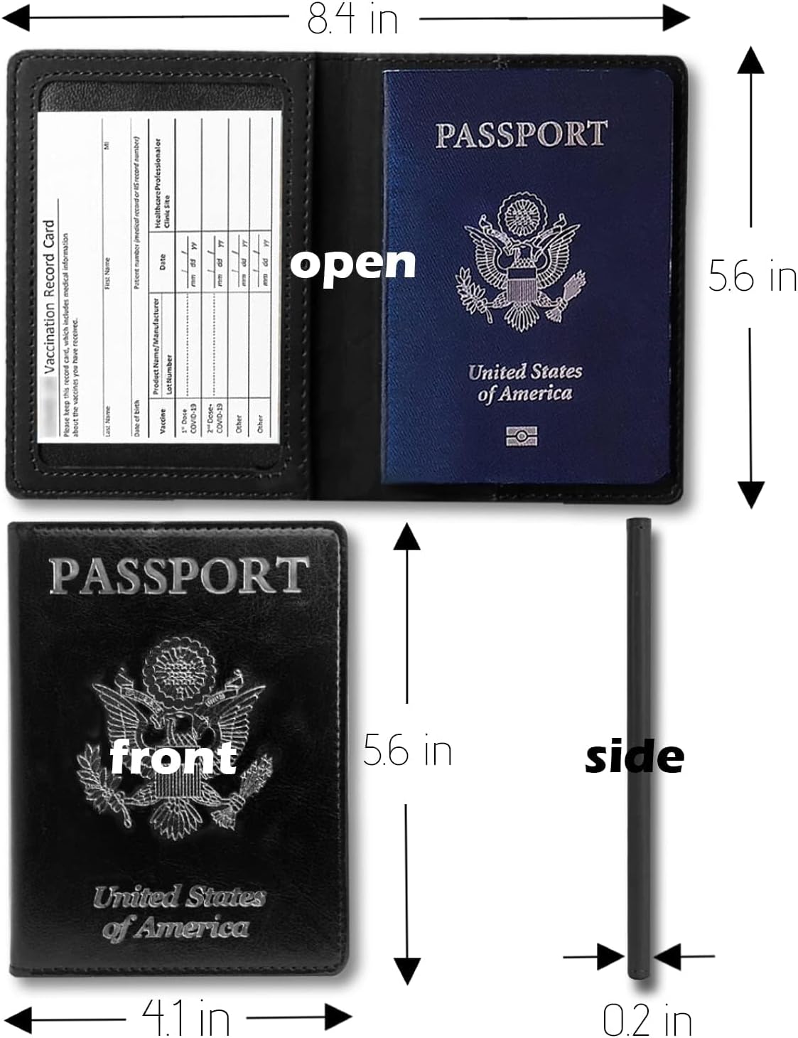 Women's Passport Wallet & Cover Combo - Holds Passport, Vaccine Card & More