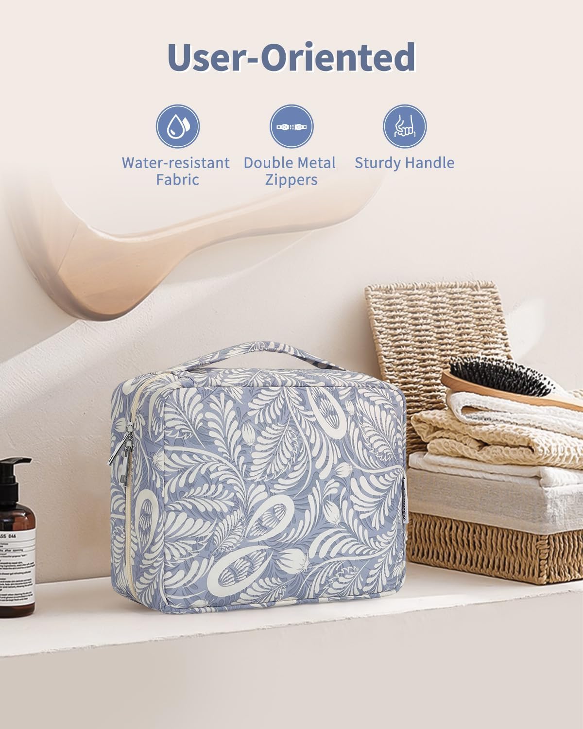 Narwey Small Hanging Travel Toiletry Bag for Women, Travel Bag for Toiletries, Makeup Bag Organizer