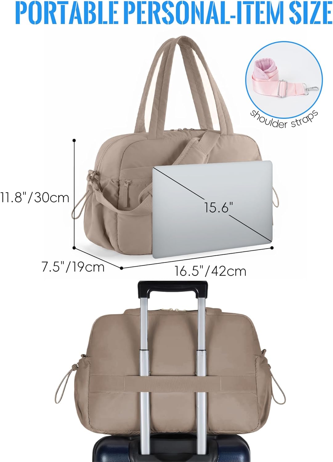Lightweight Gym Bag with Waterproof Pocket Perfect for Travel Fitness and Daily Use dark brown