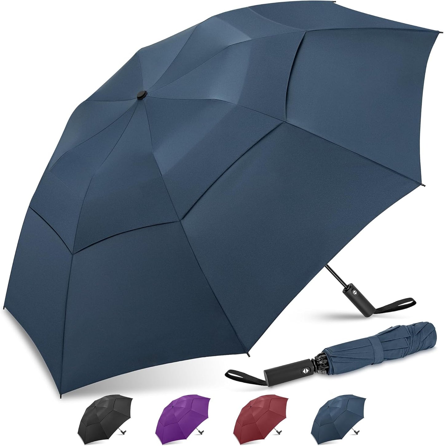ZOMAKE Compact Golf Umbrella 42/54/62 Inch,Large Golf Umbrellas Windproof Automatic Open Portable Collapsible Travel Umbrella for Men Women