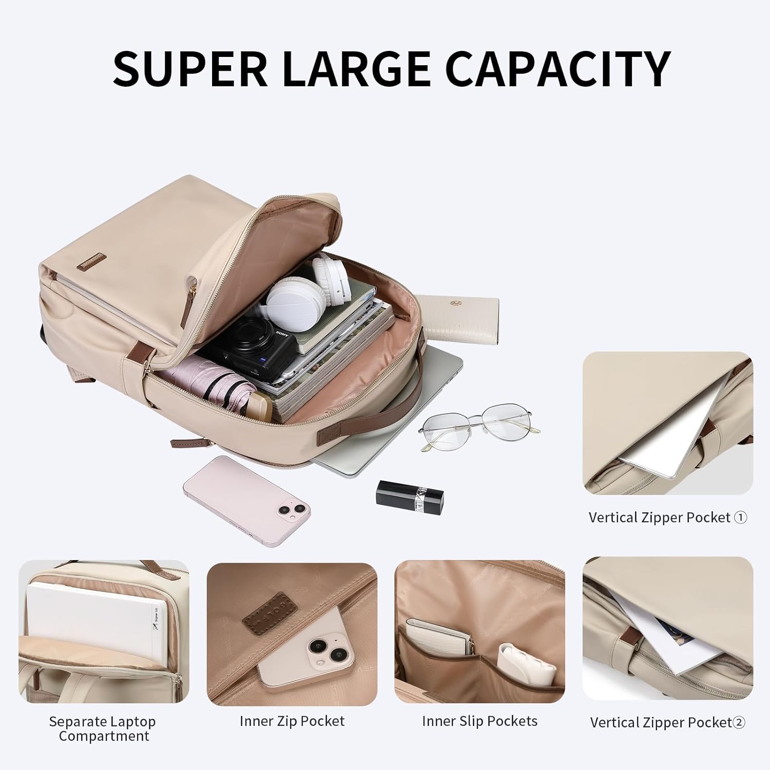 Stylish Laptop Backpack for Women Airline Approved Perfect for Work College and Travel