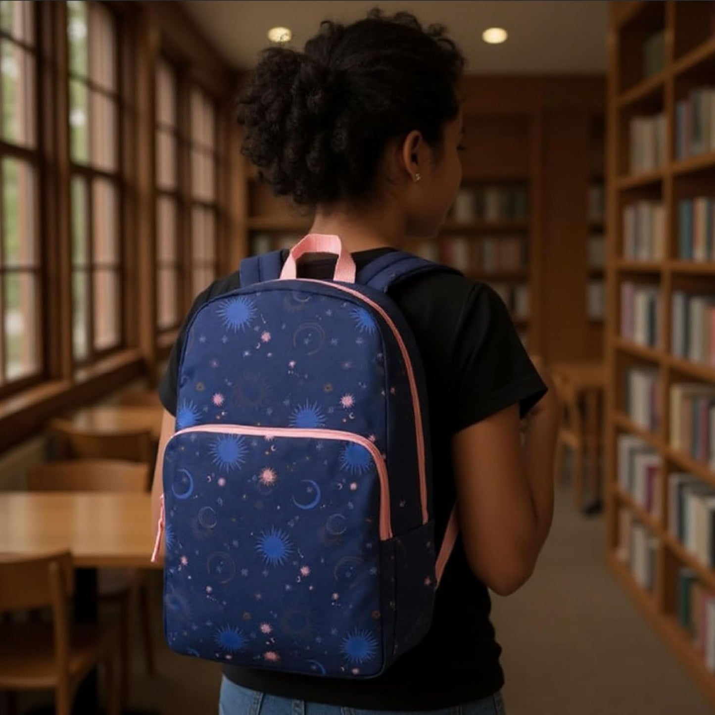 Fun School Backpack for Elementary Middle School Girls and Boys | 17 Inch Printed Backpacks for School Kids, Travel (Twilight Twirls)