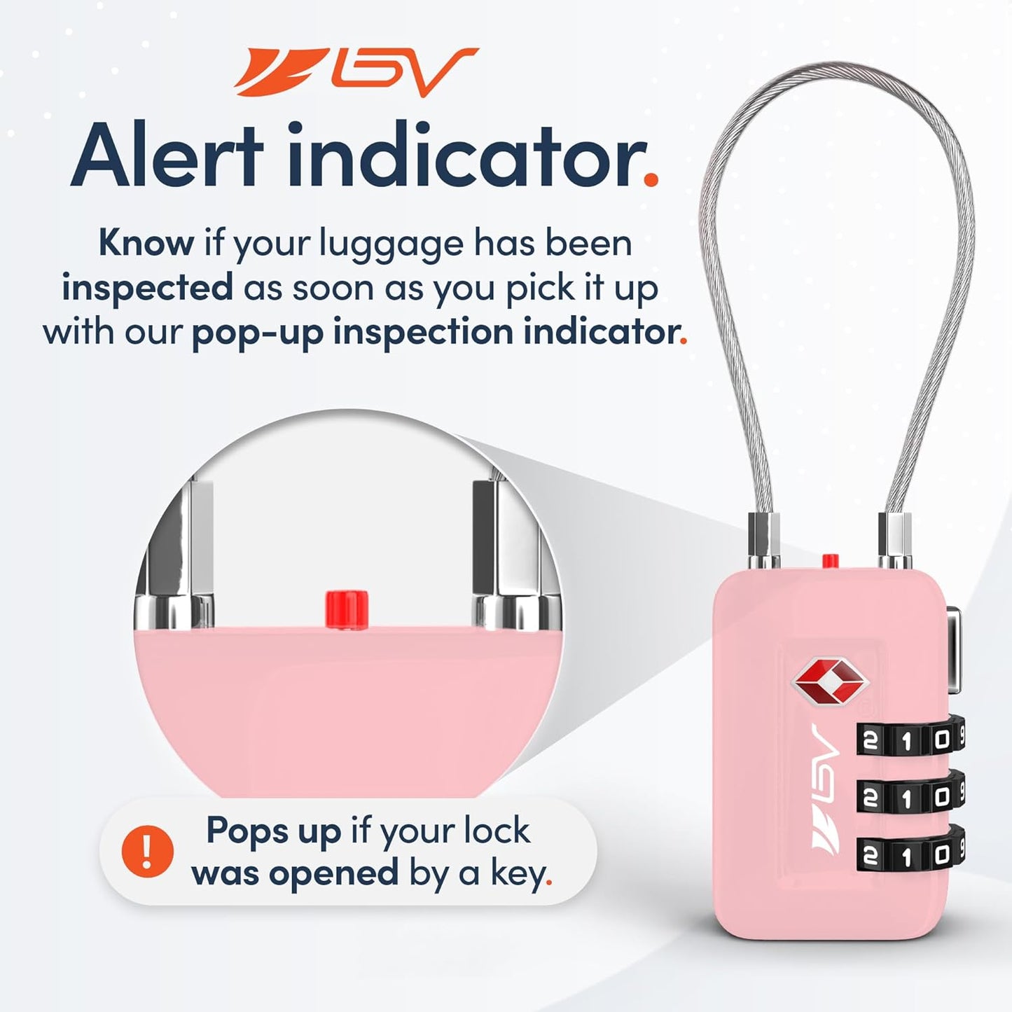 TSA Accepted Luggage Travel Lock, Set-Your-Own Combination Lock for School Gym Locker, Luggage Suitcase Baggage Locks, Filing Cabinets, Toolbox, Case (Pink, 4 Pack)