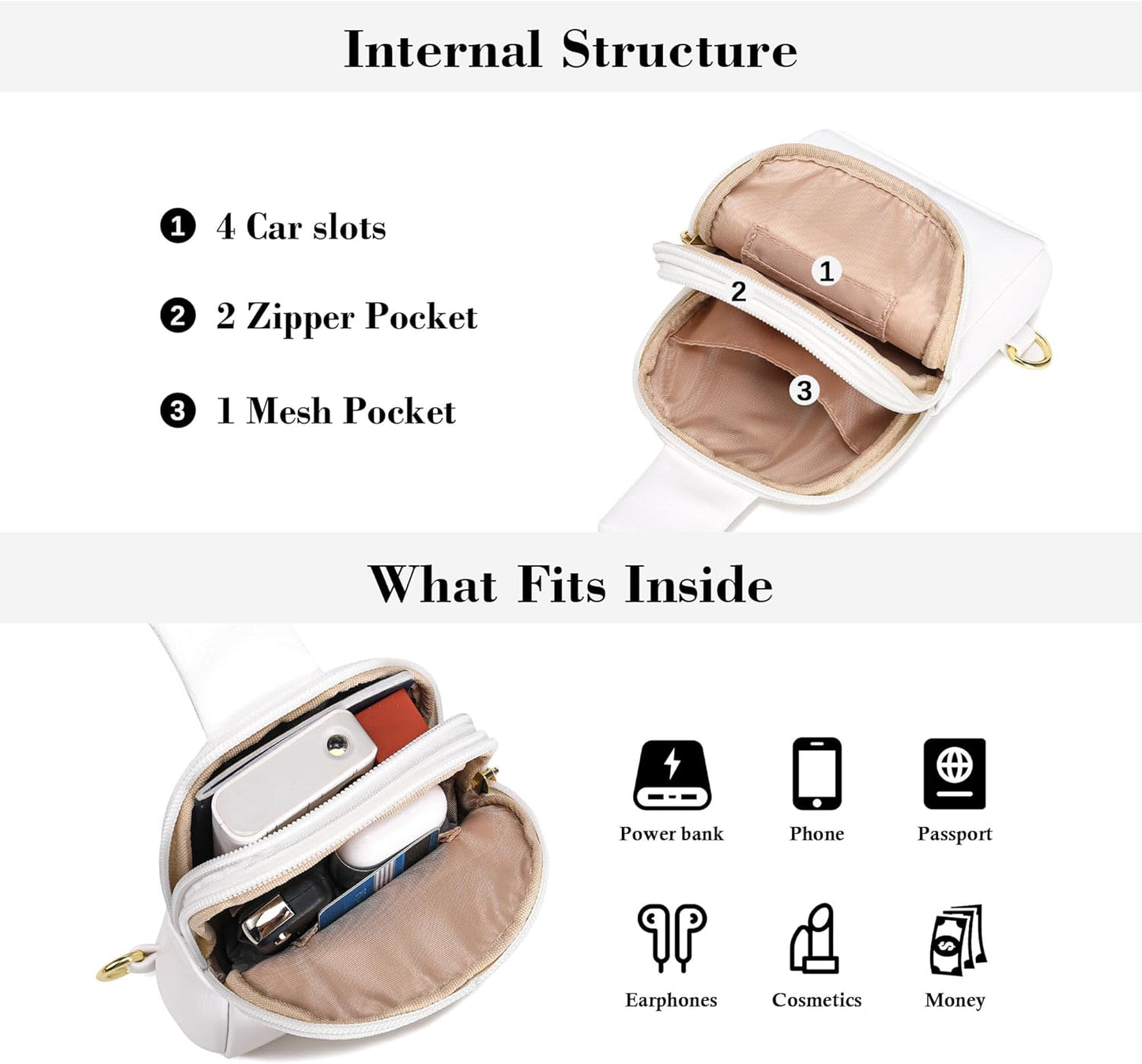 INICAT Travel Small Sling Bag Faux Leather Crossbody Bags Women Cross Body Bag Purses for Woman