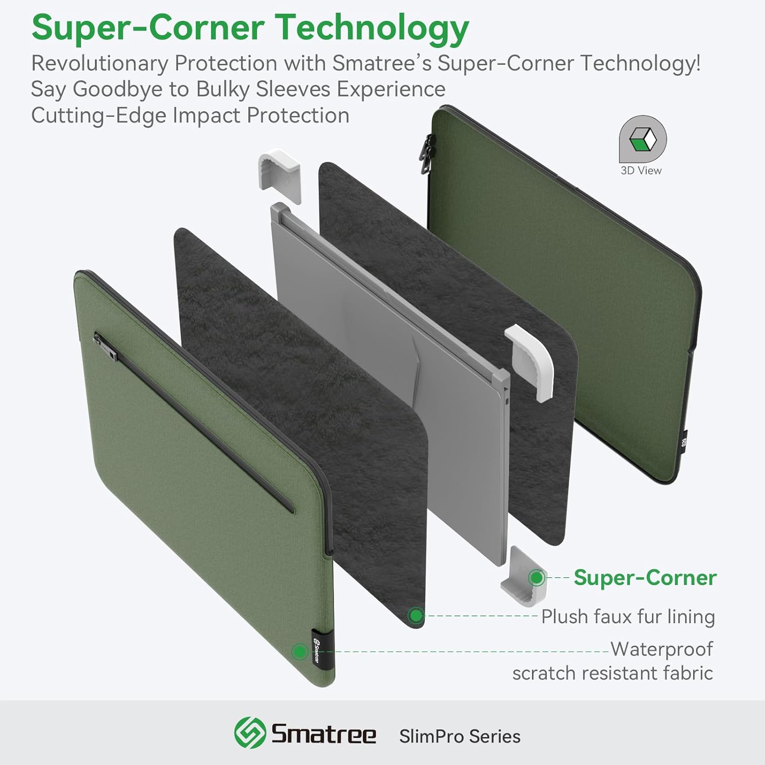 Smatree SlimPro Laptop Sleeve Case for 15.6 inch MSI Stealth GS66