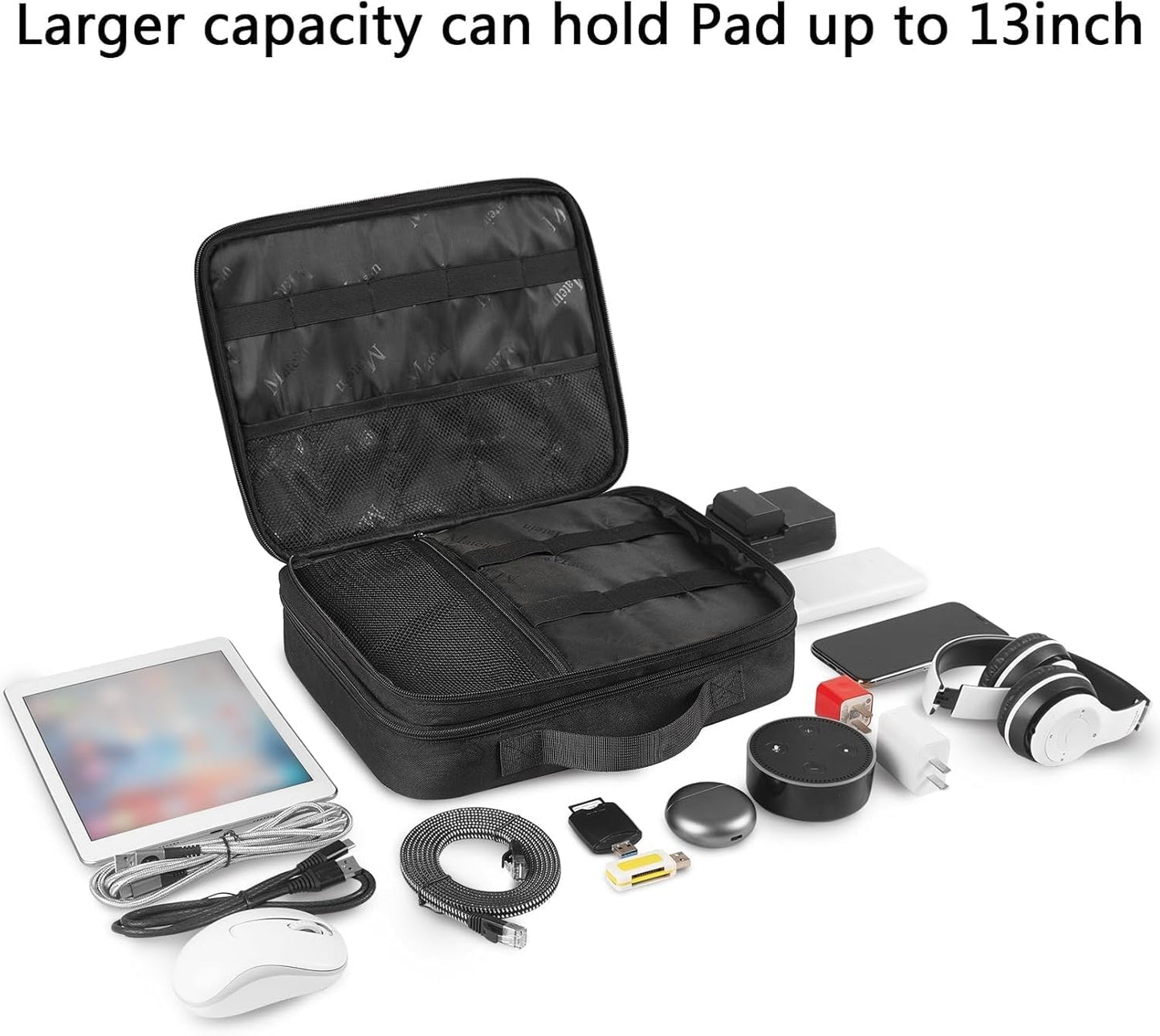 MATEIN Cable Organizer Bag, Large Travel Storage Bag, Sturdy Tool Case