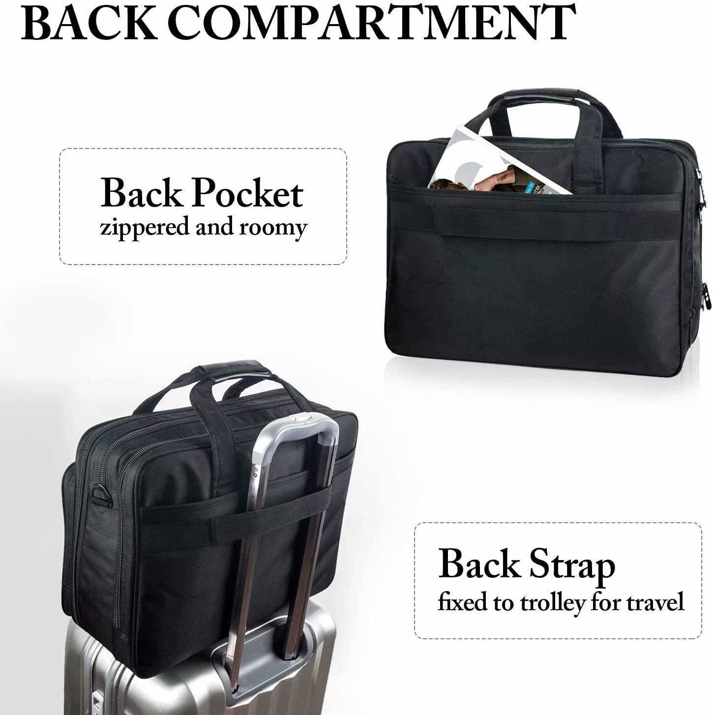 Ytonet Laptop Briefcases for Men, 17 Inch Expandable Briefcase Computer Bags for Laptop for Men