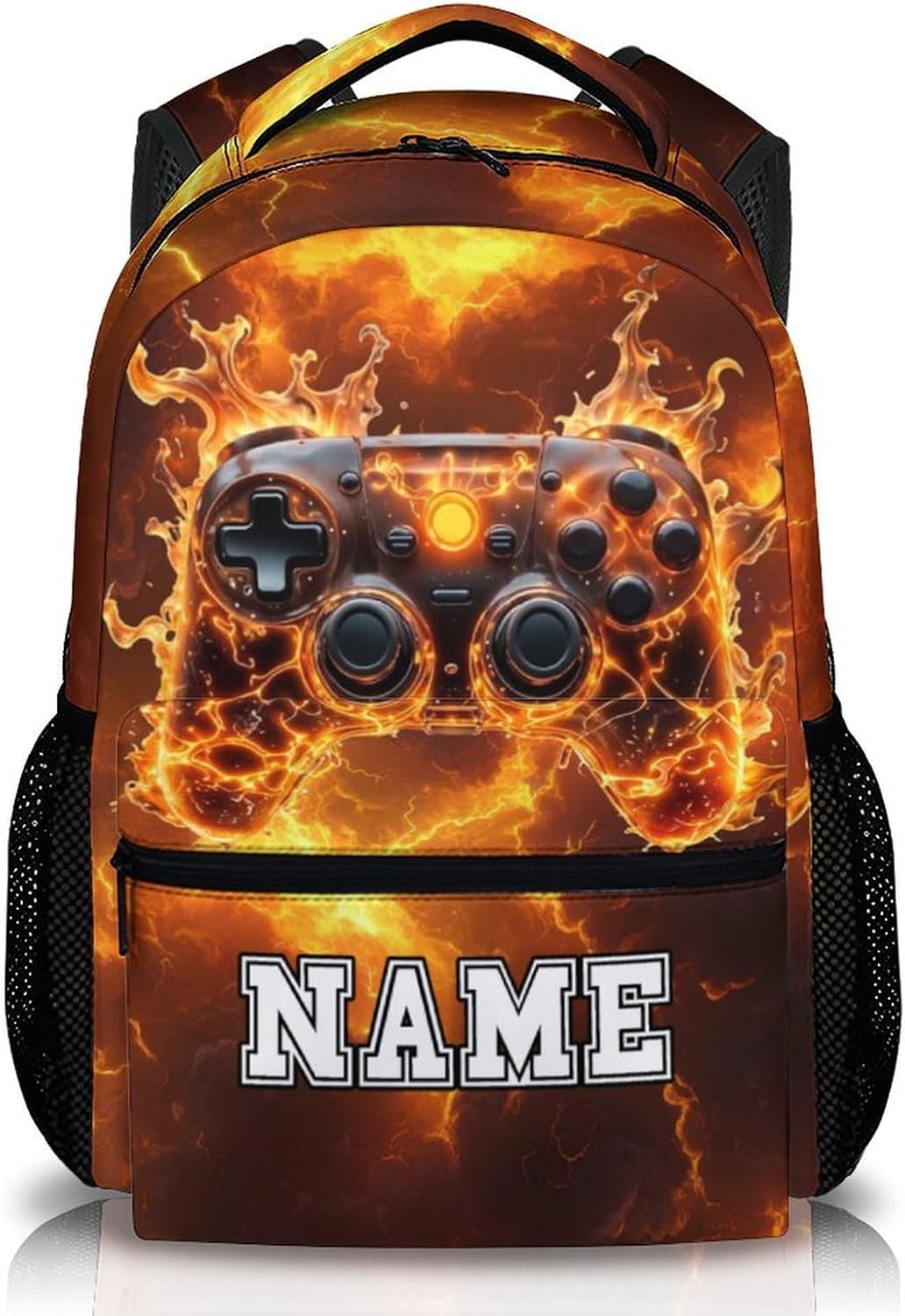 Kids School Backpack, Personalized Cool Game Bookbag for Preschool Elementary Kindergarten, Cool Boys Schoolbag for Travel Camping