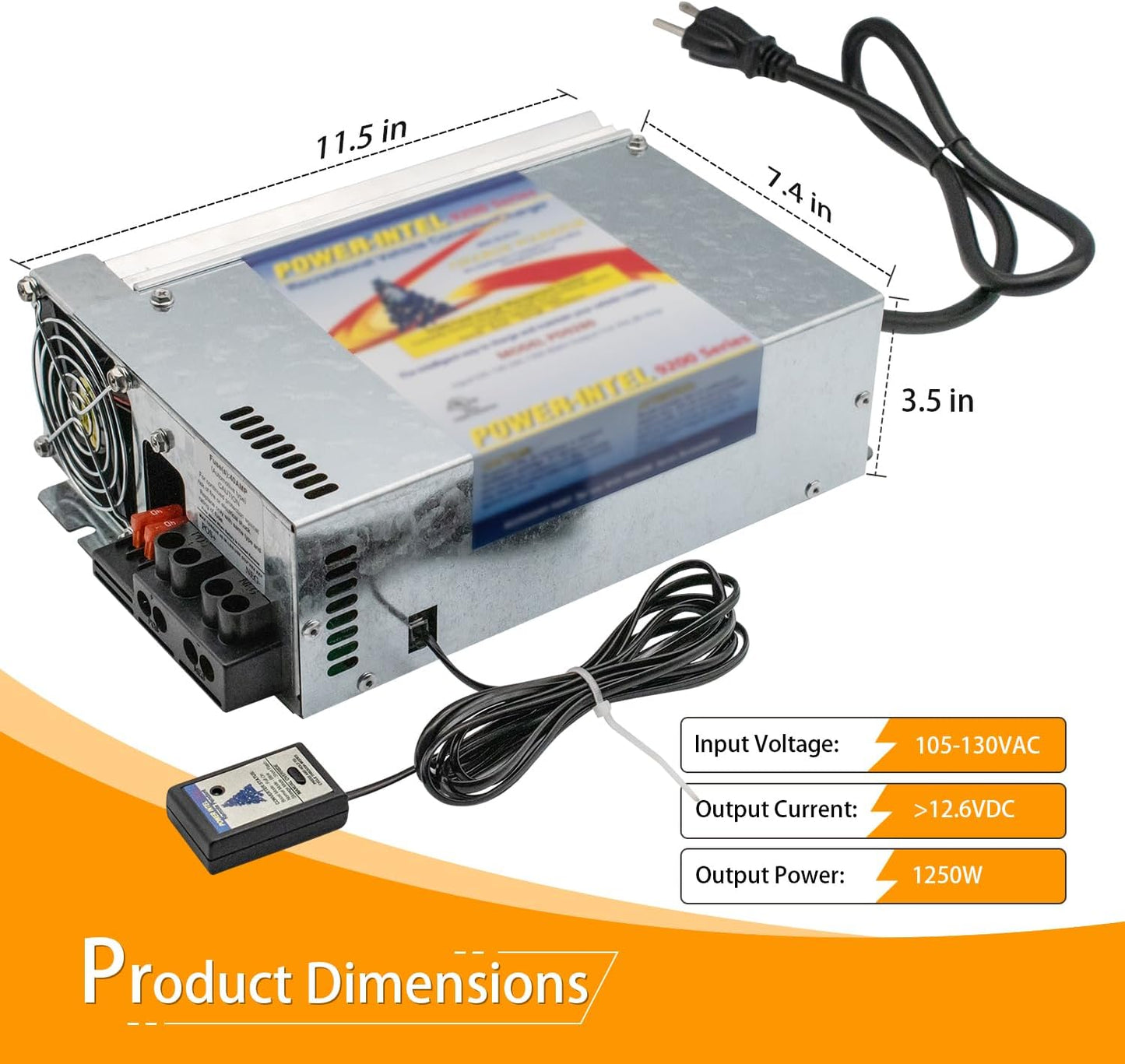 PD9280 RV Power Converter, 80Amp 120V to 12V RV Converter Charger 9200 Series Converter/Charger for RV Camper Caravans Trailer